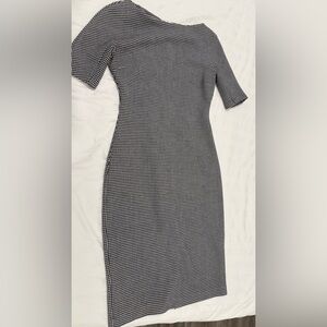 Zara Monochrome Houndstooth Dress